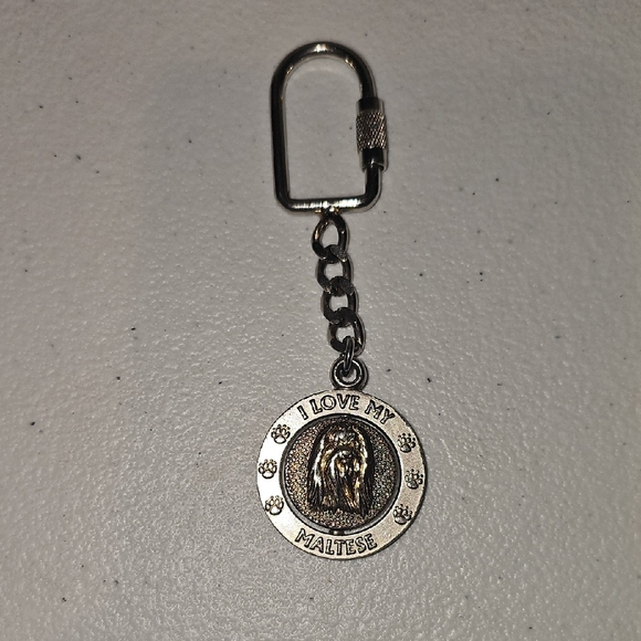 unbranded Accessories - Metal I Love My Maltese Keychain Used